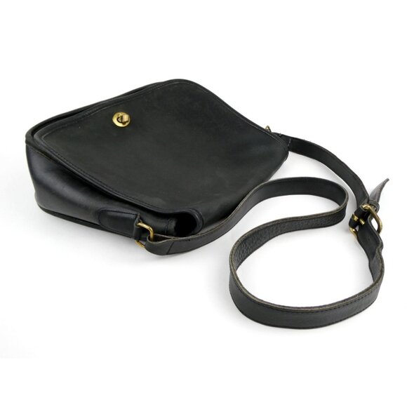 Coach Vintage Leatherware Black Turnlock Flap Leather Shoulder Bag Crossbody 900 - Picture 14 of 16